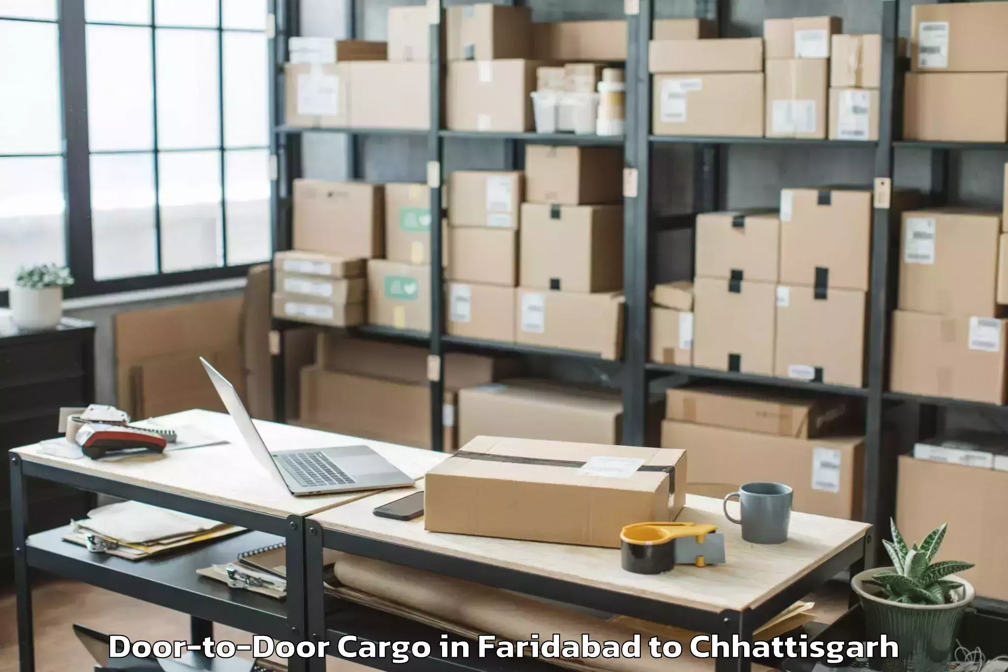 Get Faridabad to Pandariya Door To Door Cargo